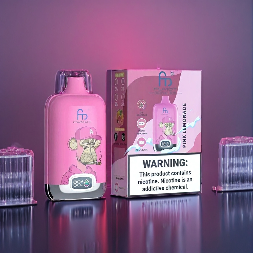 Rosa Lemonad Fumot Tornado Digital Box 12000 Puffar Sverige Grossist Mesh Coil Type-C 20ml 550mAh MTL