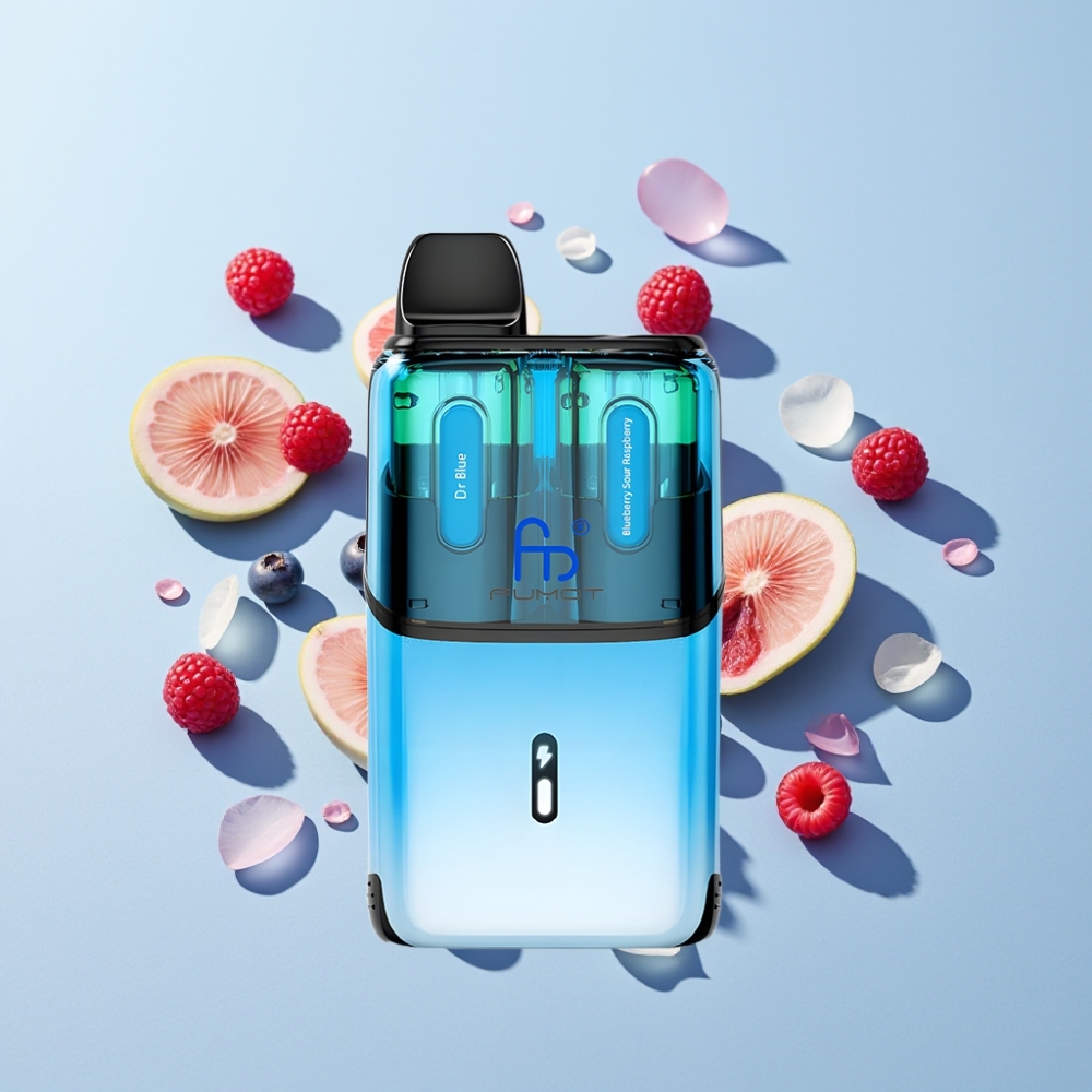 Fumot Ultra T32000 Sverige Grossist 32000 puffar 800mAh Blå & Blåbär Sur Hallon