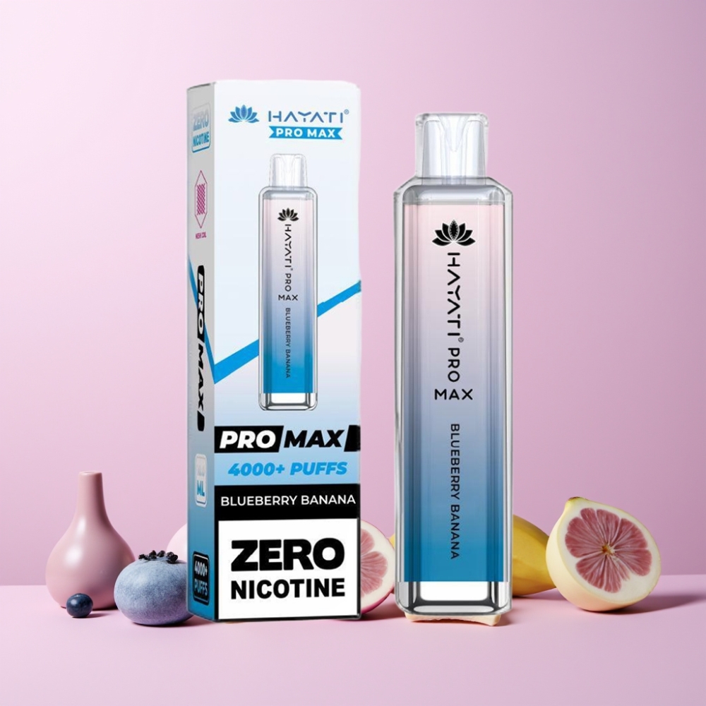 Hayati Pro Max 4000 Puff Laddningsbar Disposable Vape Blåbär Banan Sverige Grossist