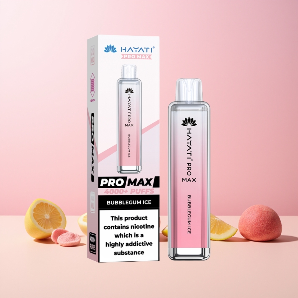 Hayati Pro Max 4000 Puffs TPD-Compliant 1400mAh Sverige Grossist Tuggummi Is
