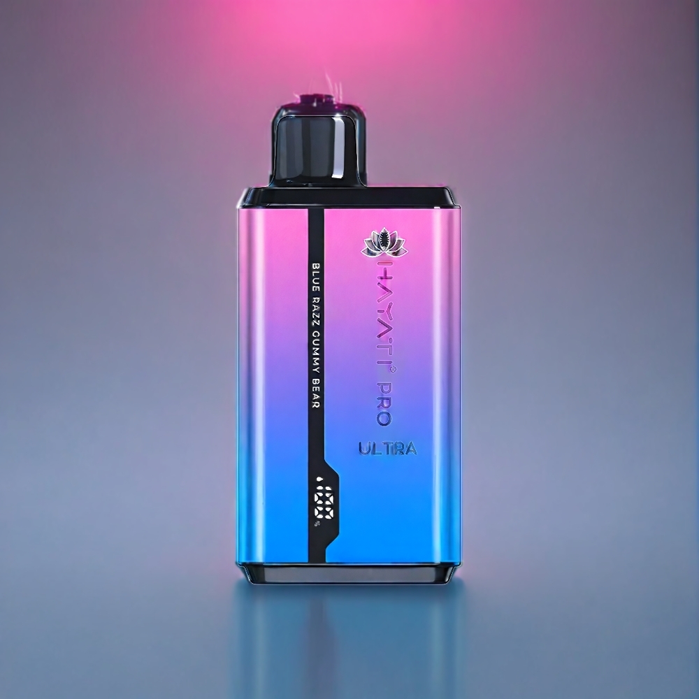 Blå Razz Gummi Björn Hayati Pro Ultra 15000Puffar 850mAh 2 12ml 2% 49 Smaker Sverige Grossist