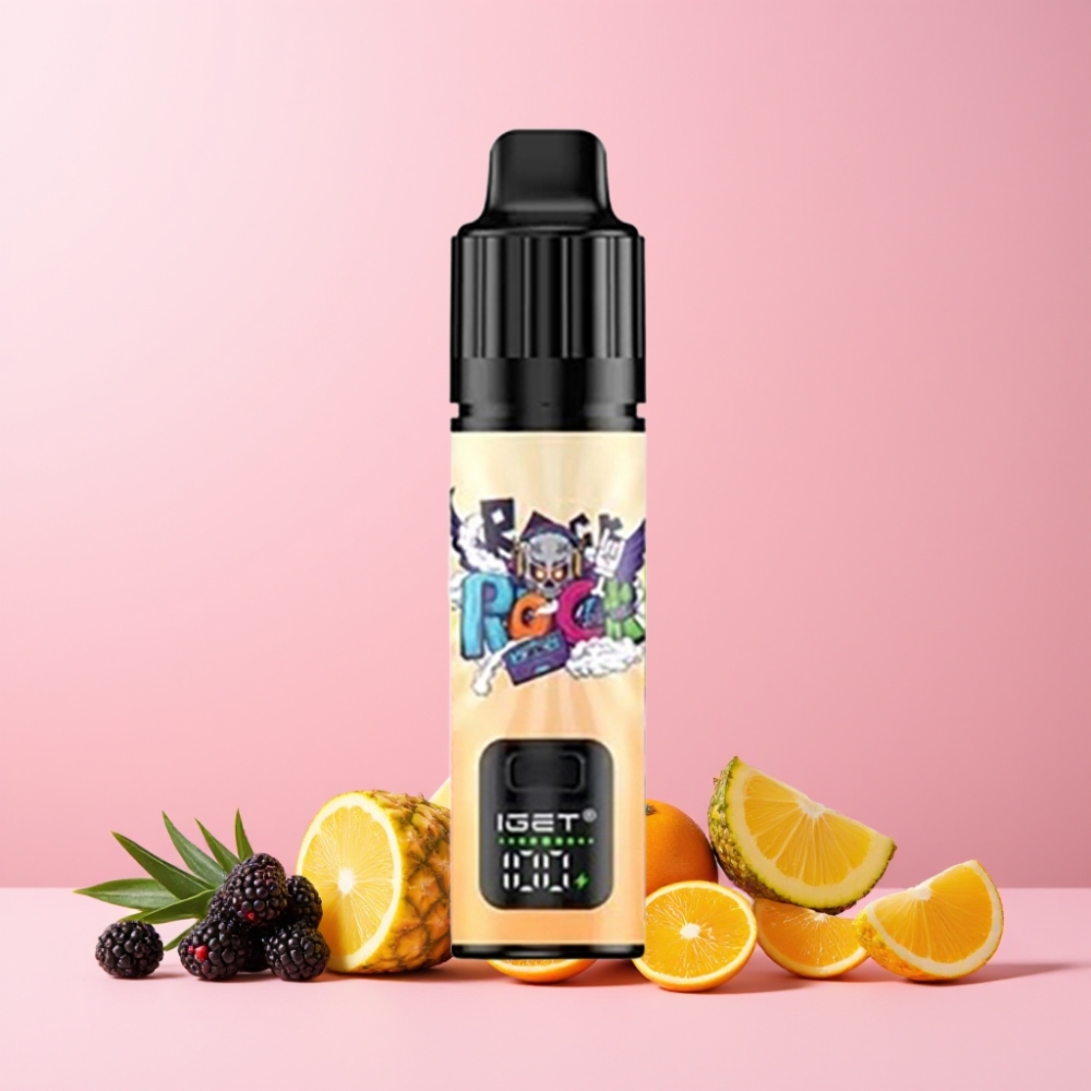 IGET BAR PLUS S3 POD 10000 Puffs 5% Nikotin 18 ml Sverige Grossist Svartvinne Ananas Apelsin