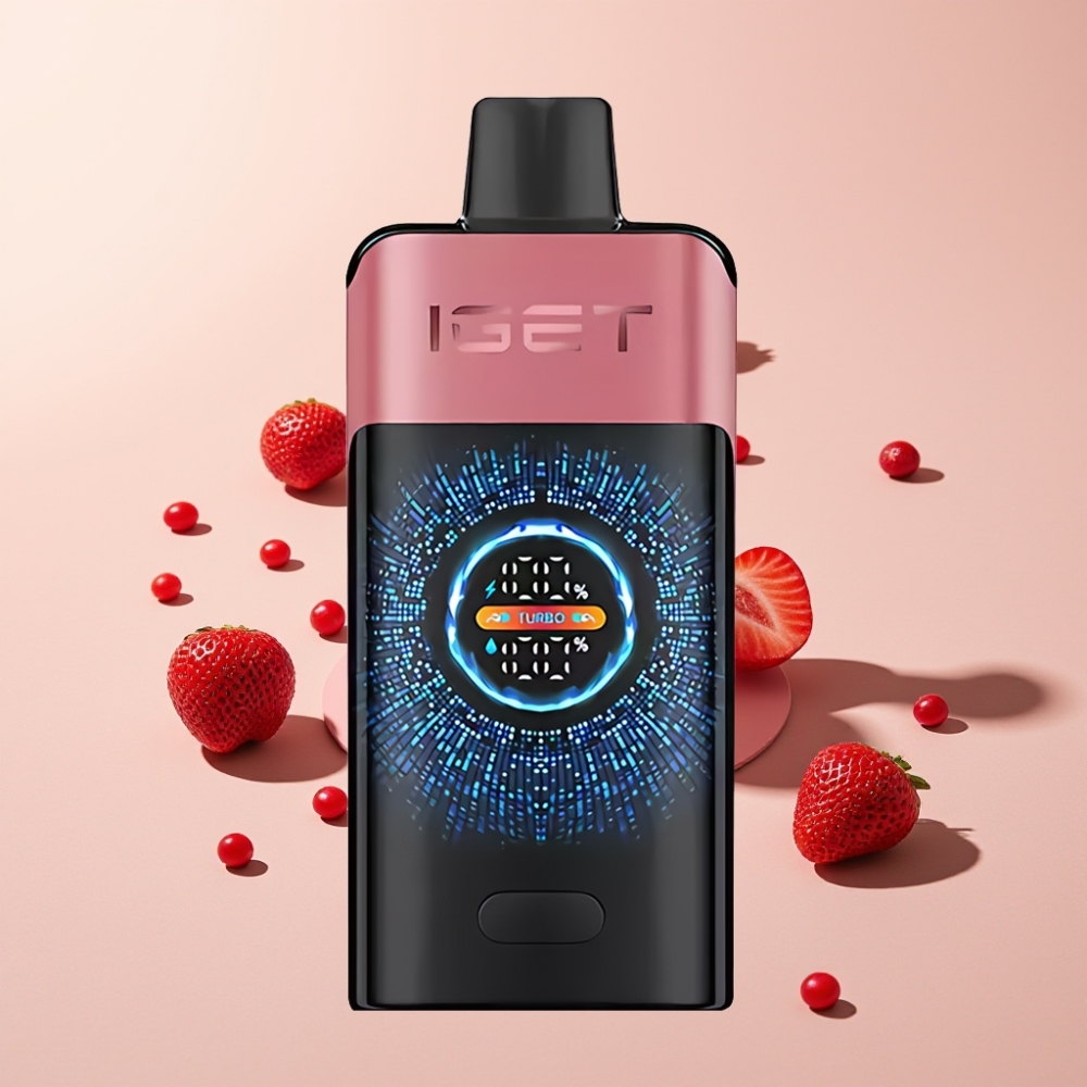 IGET ONE 12000 Puffar Engångs Vape Stor Curvad Färgskärm 2700 mAh Sverige Grossist Jordgubb Granatäpple Is