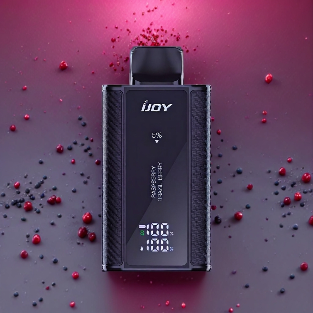 IJOY Captain 10000 Puffs 18ml 5% Nikotin Justerbar Effekt Sverige Grossist Hallon Brasiliansk Bär
