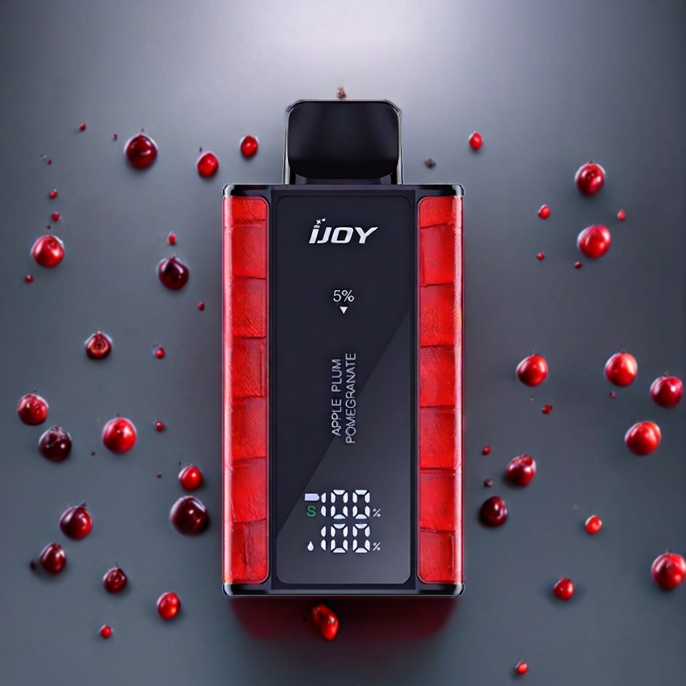 IJOY Captain 10000 Puffs 18ml 5% Nikotin Justerbar Effekt Typ-C Sverige Grossist Äpple Granatäpple