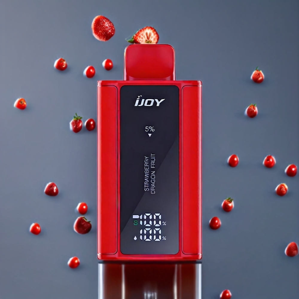 IJOY Captain 10000 Puffs Sverigegrossist Justerbar Effekt 18ml Jordgubbe Drakfrukt