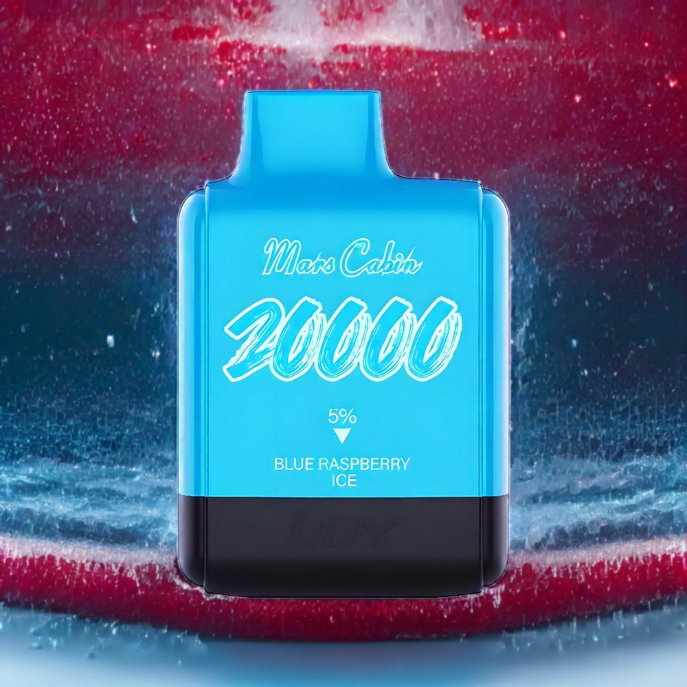IJOY Mars Cabin 20000 Puffs Blå Hallon Is Sverige Grossist 20ML 50mg Typ-C