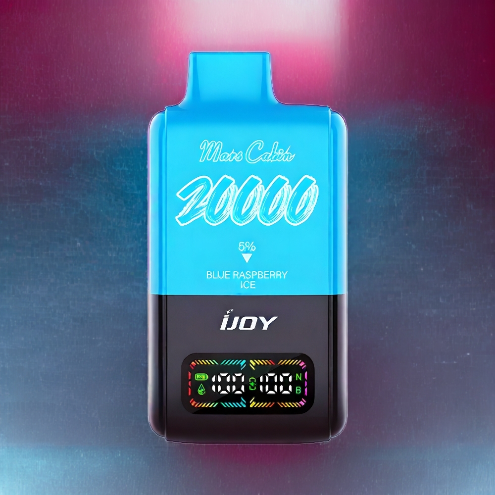 IJOY Mars Cabin 20000 Puffs Blå Hallon Is Sverige Grossist 20ML 50mg Typ-C