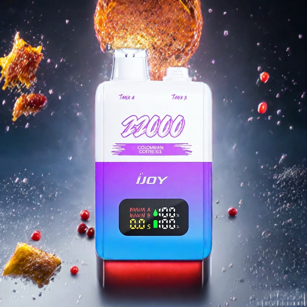 IJOY SD 22000 Puffs 650 mAh 15W PC+TPU Type-C Sverige Grossist Colombianskt Kaffe Is