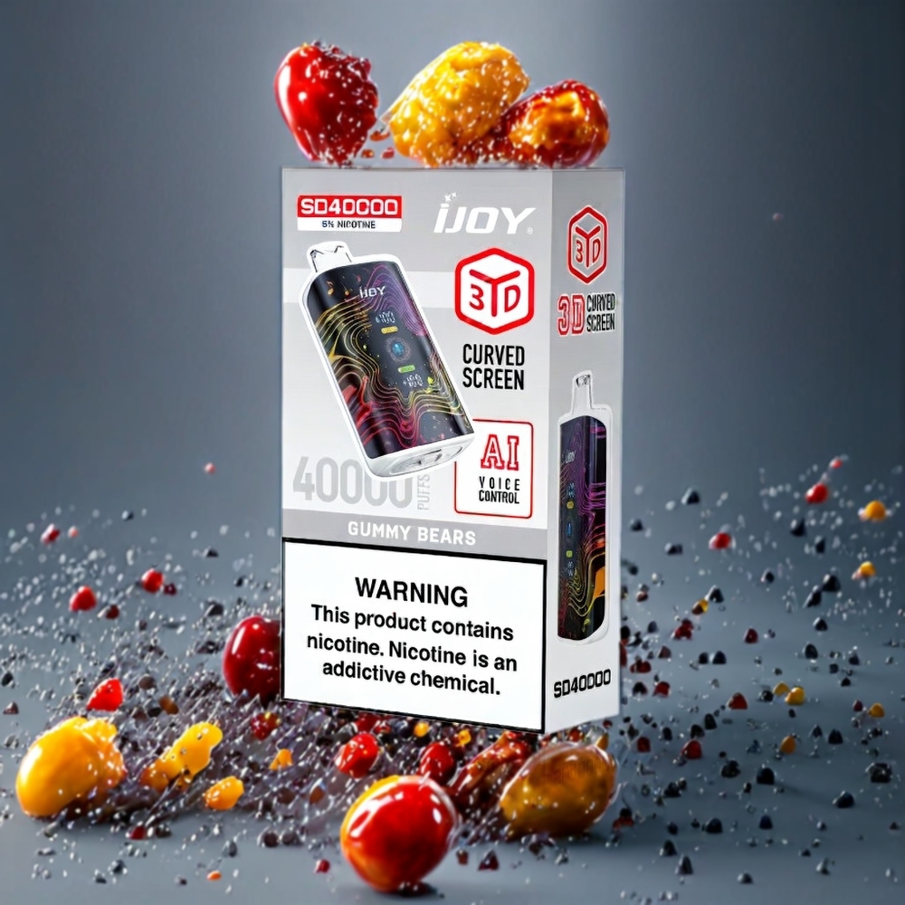 IJOY SD 40000 Puff Justerbar Effekt 750mAh 20ML Sverige Grossist Gummibjörnar