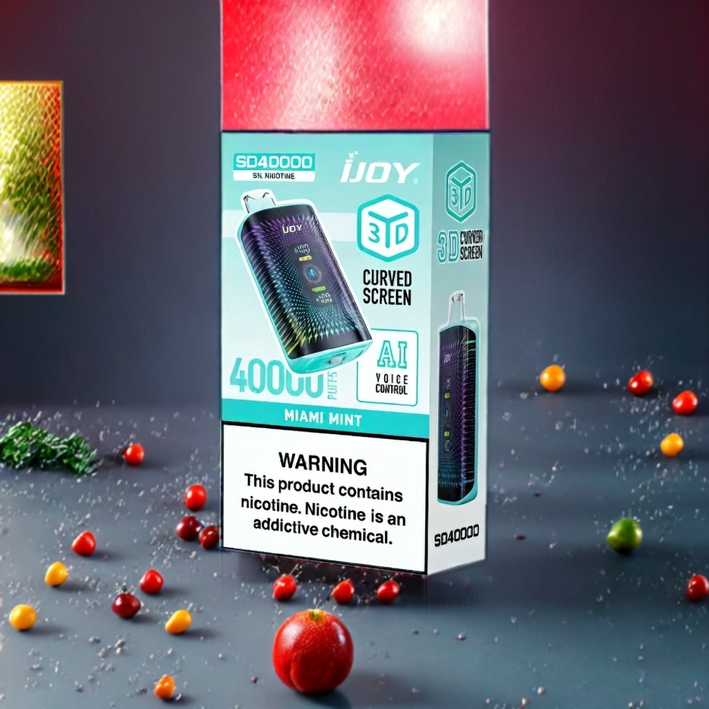IJOY SD 40000 Puff Justerbar Effekt & Luftflöde 20ML Miami Mynta Sverige Grossist