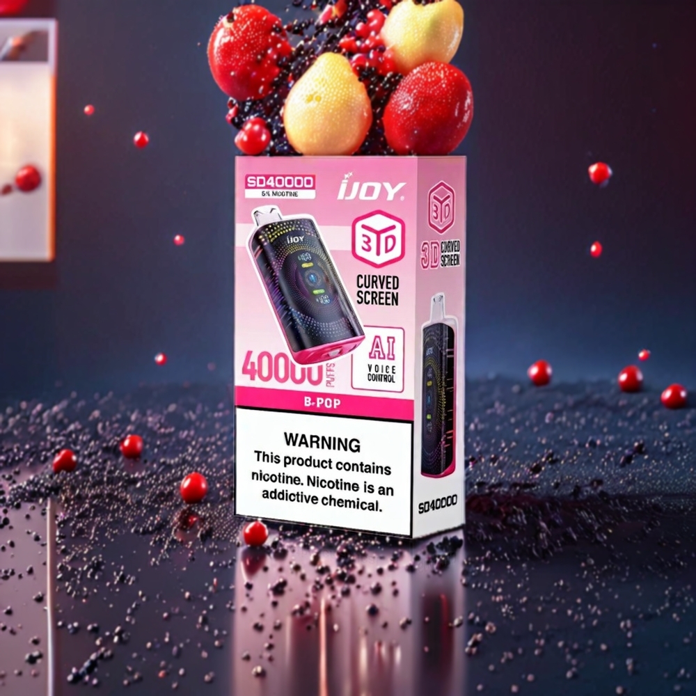IJOY SD 40000 Puffs 20ML 5% Nikotin Justerbar Luftflöde Sverige Grossist B Pop