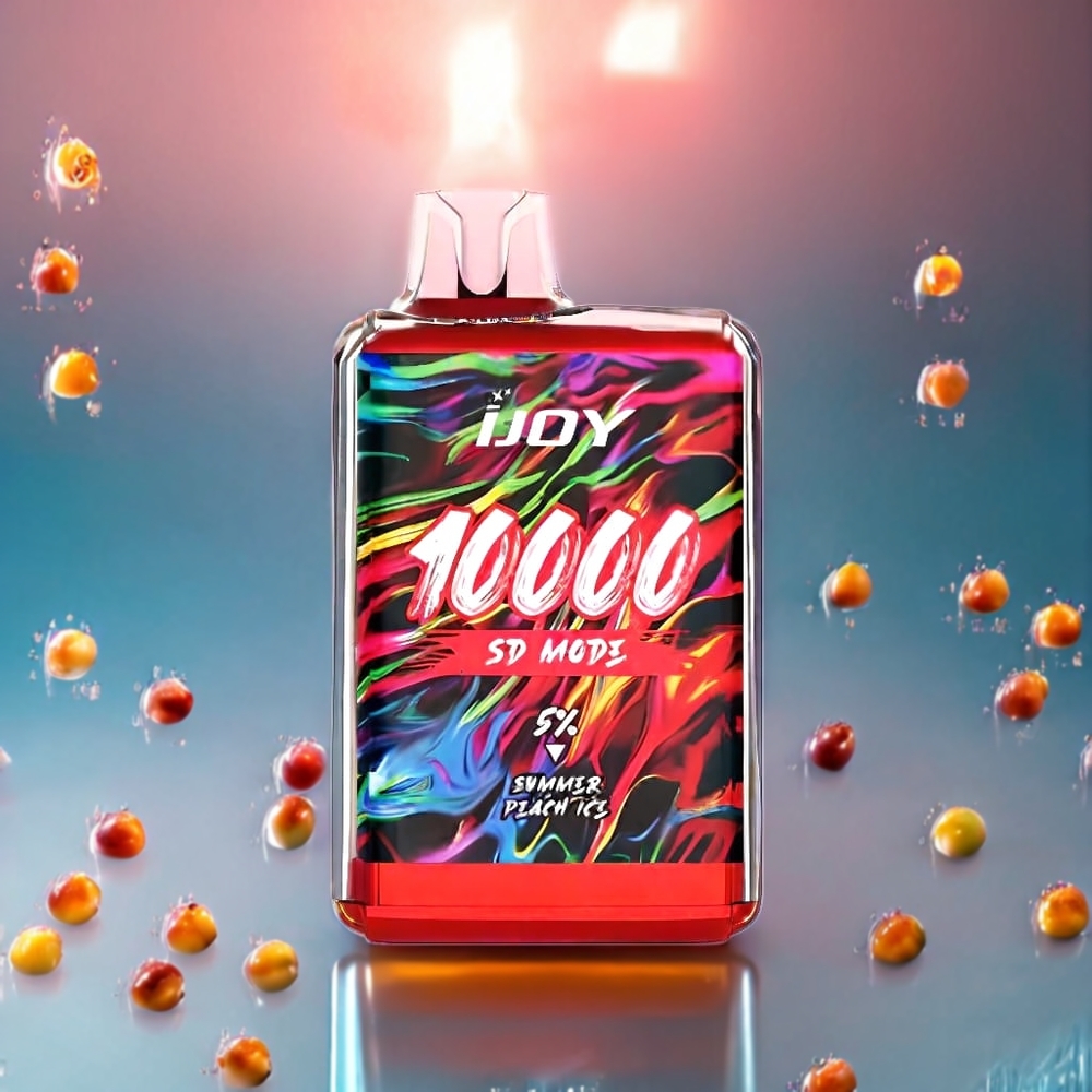 IJOY SD10000 10000 Mun 650mAh Justerbar Effekt Typ-C Sverige Grossist Sommar Persika Is