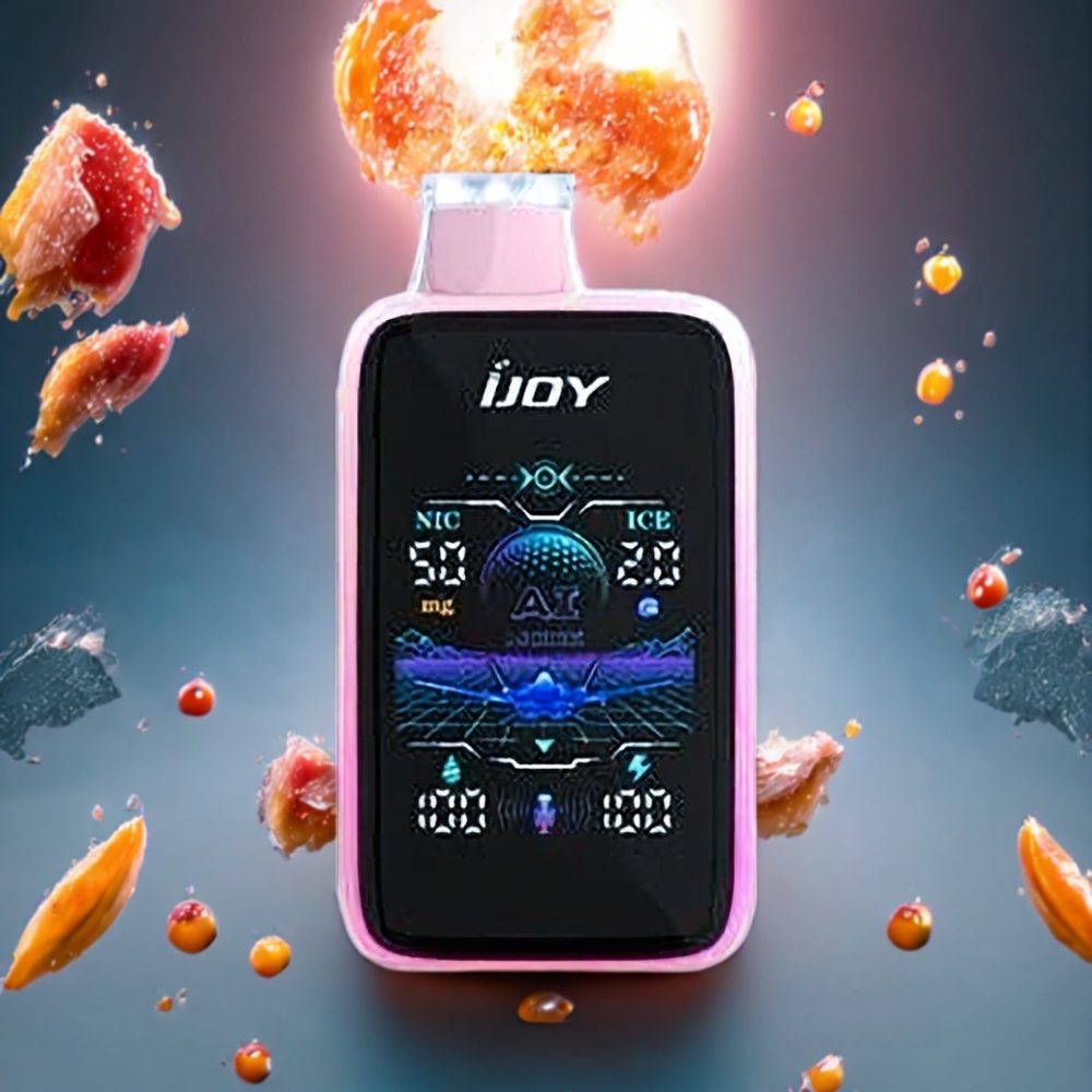 IJOY Uranus Mate 40000 Puffs ICE0-3 Justerbar Luftflöde Typ-C Laddning 20ML Sverige Grossist Saftig Persika Is