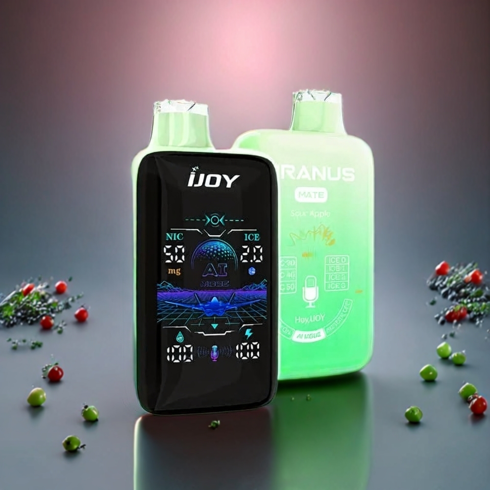 IJOY Uranus Mate 40000 Puffs ICE Kontroll Typ-C Laddning Sverige Grossist Sur Äpple