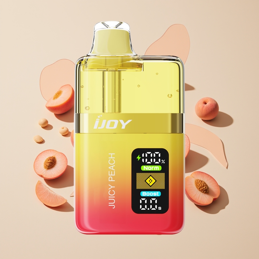IJOY XP50000 50000 Puff 50mg/ml 1000 mAh Typ-c Lättjusterbar Luftflöde Juicy Peach (Saftig Persika) Sverige Grossist