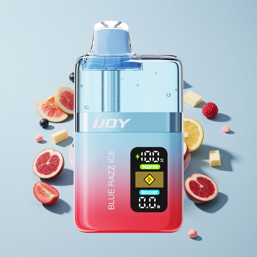 IJOY XP50000 Disposable Sverige Grossist 50000 Puffar 50mg/ml 1000 mAh Typ-C Blå Hallon Is