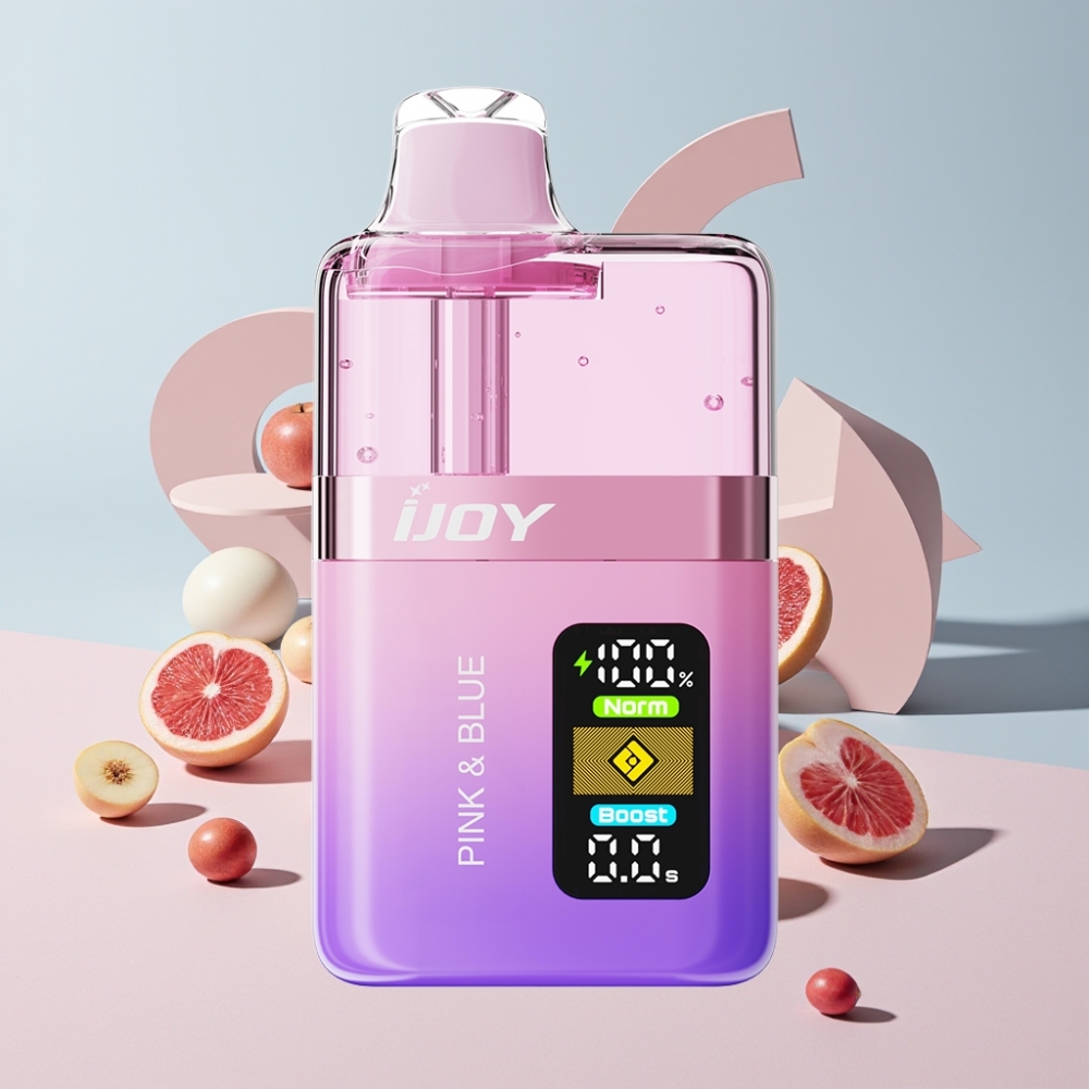 IJOY XP50000 Disposable Sverige Grossist 50000 Puffar 50mg/ml 1000mAh Typ-C Laddning Justerbar Luftflöde Rosa & Blå