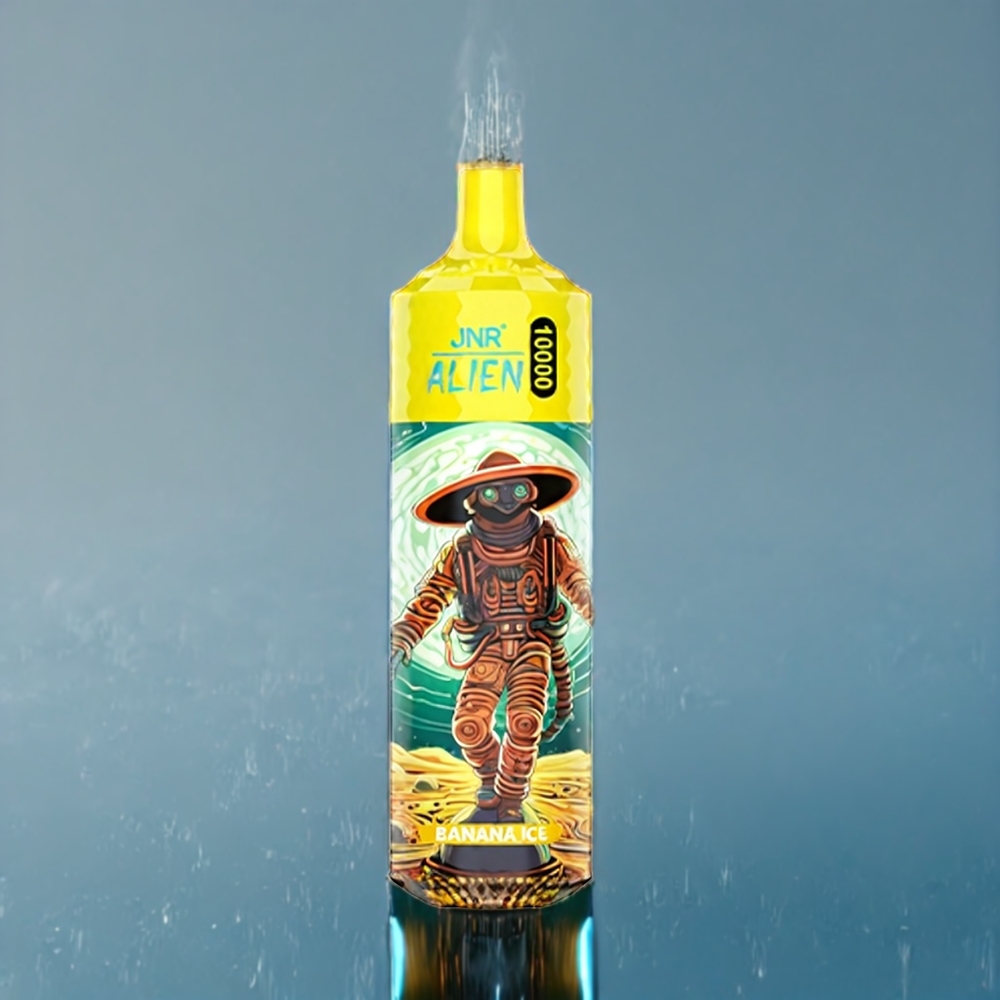 Banana Is Brand JNR Alien Sverige Grossist 10000 Puffar 850mAh 1.2 Ohm Mesh 20ml Type-C LED RGB