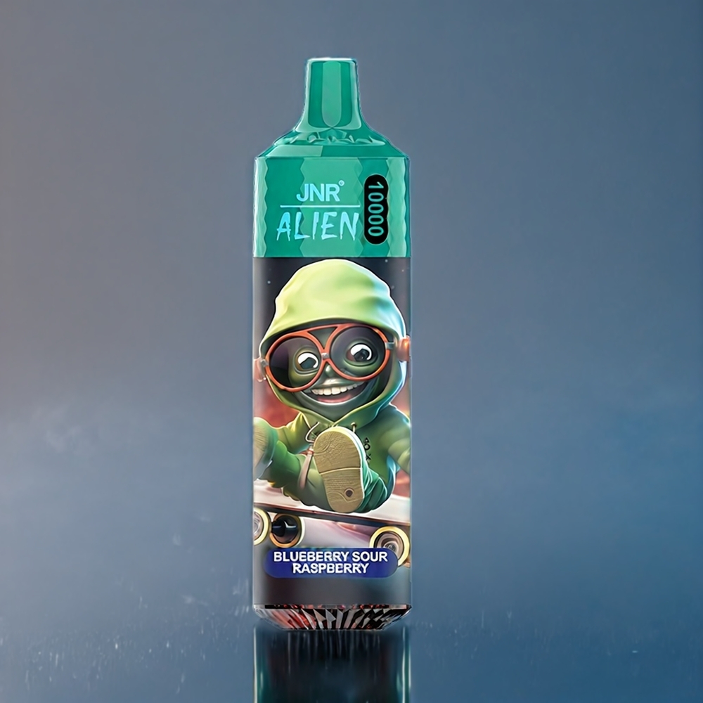 Blåbär Sur Hallon JNR Alien 10000 Puffar 850mAh 1.2Ohm Mesh 20ml Type-C RGB Sverige Grossist