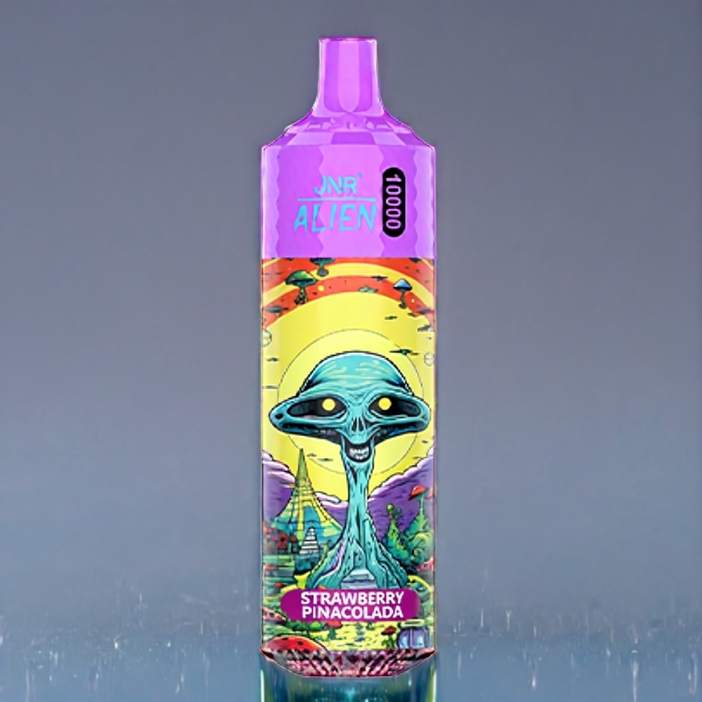 Jordgubb Pina Colada JNR Alien 10000 Puffar 850mAh 1.2 Ohm Mesh 20ml RGB Type-C Sverige Grossist