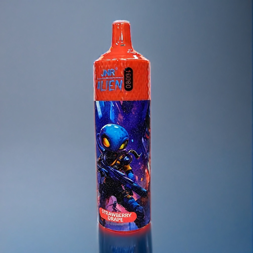 Jordgubbe Granatäpple JNR Alien 10000 Puffar 850mAh 1.2 Ohm Mesh 20ml Type-C RGB Sverige Grossist