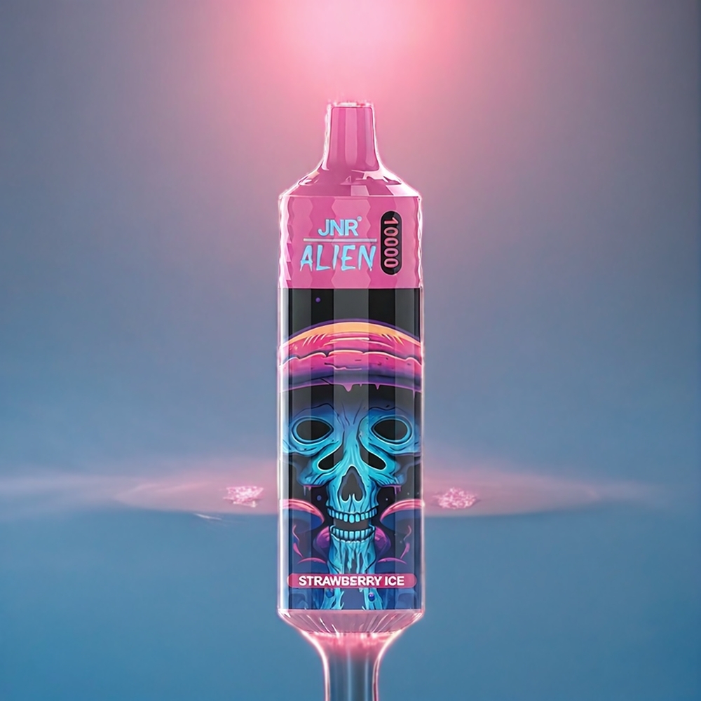 Jordgubbe Is JNR Alien 10000 Puffar 850mAh Mesh RGB LED Sverige Grossist