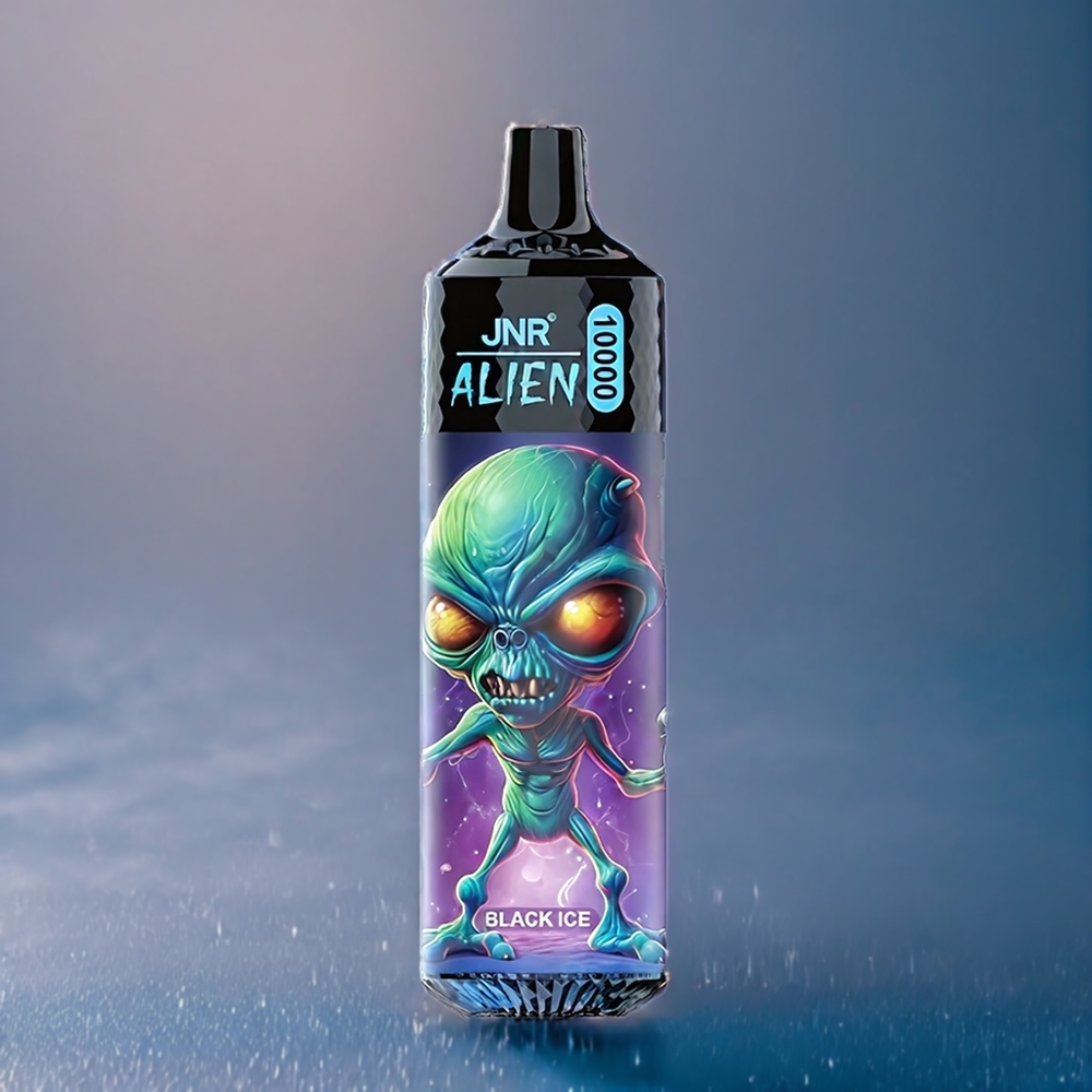 Svart Is JNR Alien 10000 Puffar Sverige Grossist 850mAh 1.2Ohm Mesh RGB