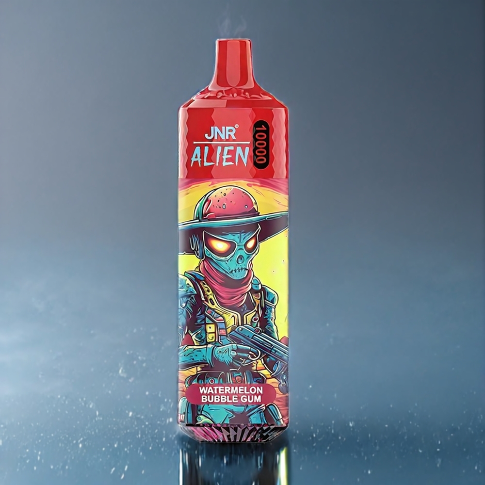 Vattenmelon Tuggummi JNR Alien 10000 Puffar 850mAh 1.2 Ohm Mesh Sverige Grossist