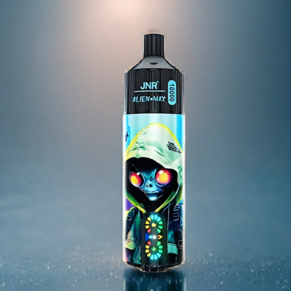 Blå Hallon Körsbär JNR Alien Max Dual Mesh LED Sverige Grossist 18000 Puffar 28ml E-juice