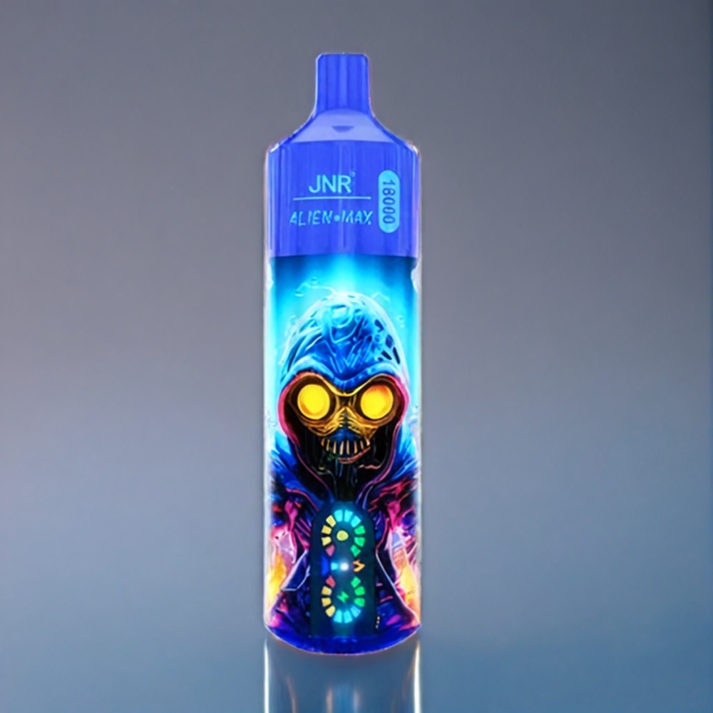 Blåbär Bubblegum JNR Alien Max 18000 Svensk Smart LED Dual Mesh Coil 850mAh 28ml Type-C Sverige Grossist