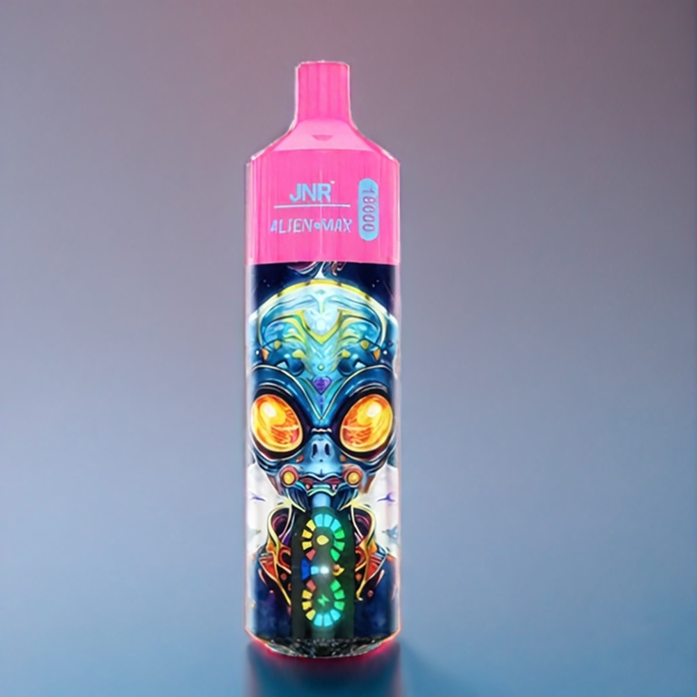 Jordgubb Is JNR Alien Max 18000 Puffar Dual Mesh Coil Smart LED Display Type-C Quick Charge 28ml E-liquid Sverige Grossist