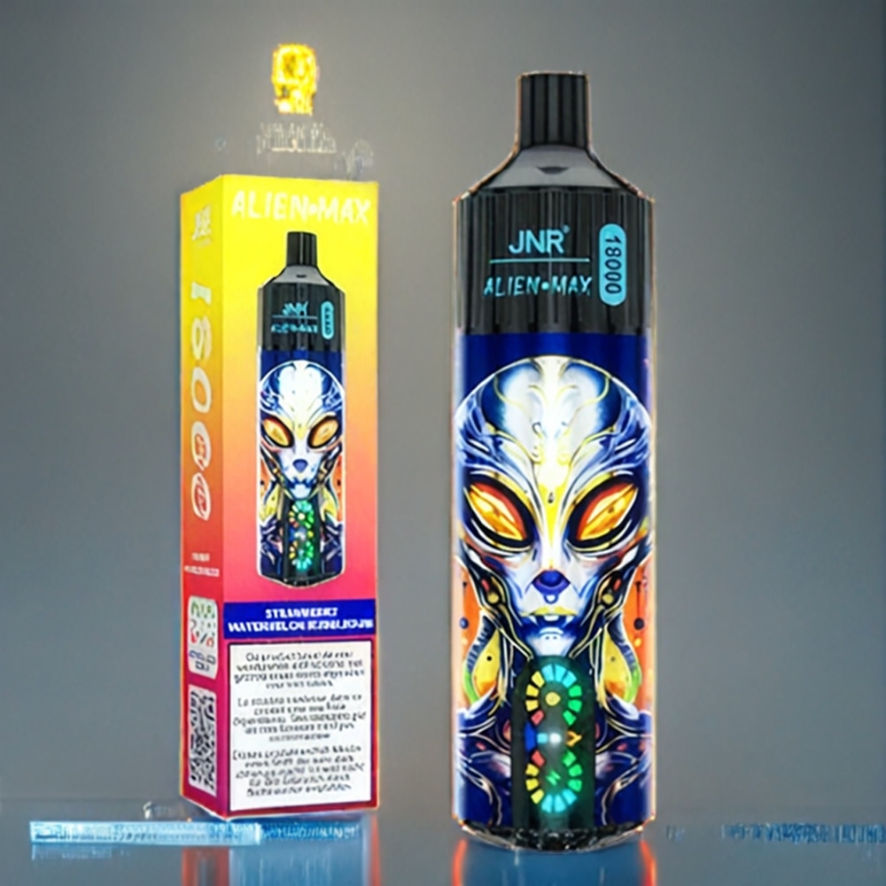 Jordgubb Vattenmelon Tuggummi JNR Alien Max 18000 Puffar Dual Mesh Coil Smart LED Display 850mAh Type-C Sverige Grossist
