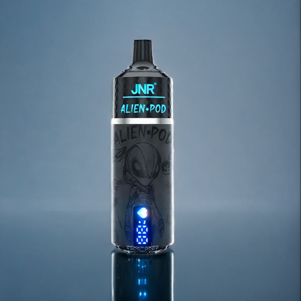 Jordgubb Hallon Körsbär JNR Alien Pod 13000 Puffar Batteri & Vätska Display Mesh Kärna 850mAh 20ml POD MOD Type-C Snabbuppladdning Sverige Grossist