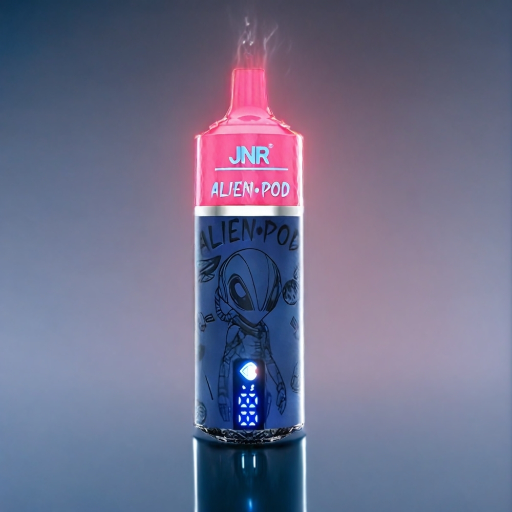 Körsbär Bär JNR Alien Pod 13000 Puffar Mesh Core 850mAh 20ml Typ-C Sverigegrossist POD MOD