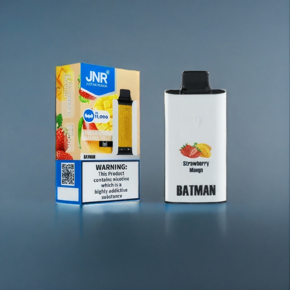 Jordgubbe Mango Batman JNR 11000 Puffar 850mAh 20ml 0%/2%/5% Dual Mesh Coil Type-C Sverige Grossist