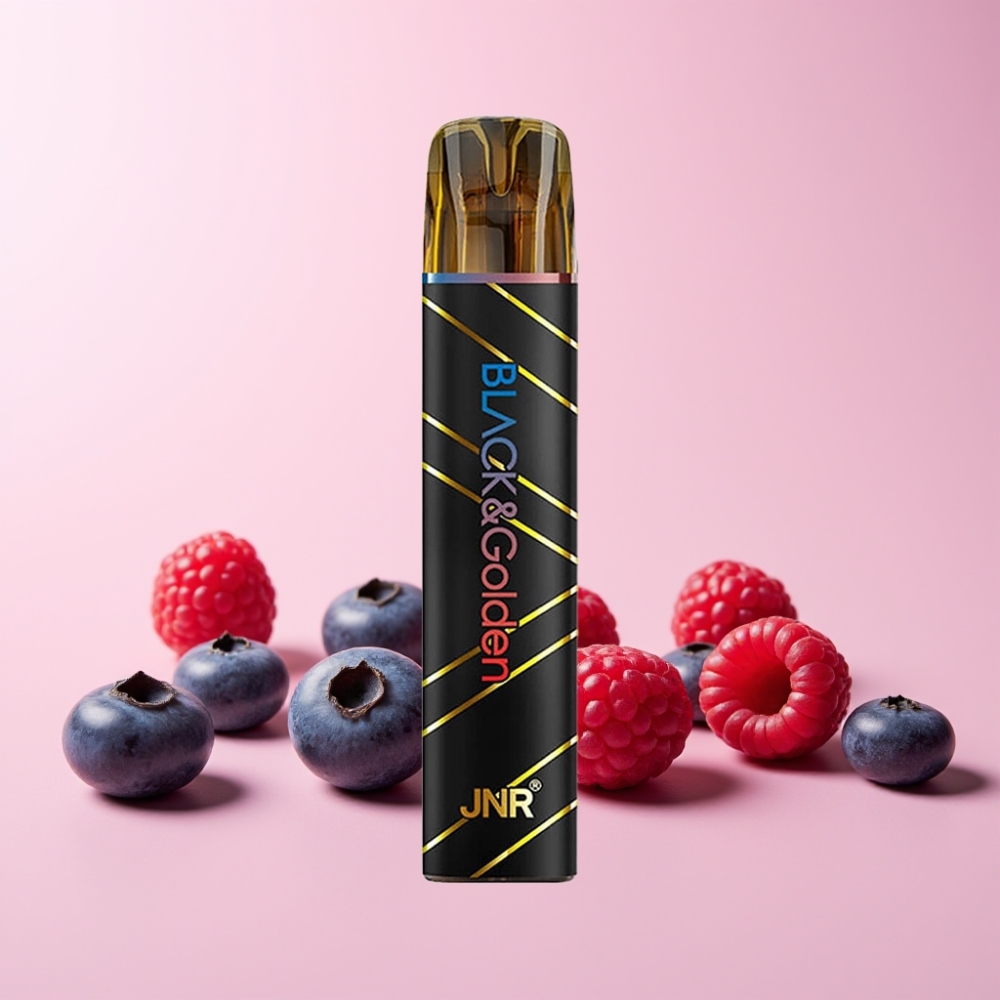 JNR Black&Golden 800 Puff TPD-certifierad 550mAh 2ml Sverige Grossist Disposable Vape Blåbär Sur Hallon
