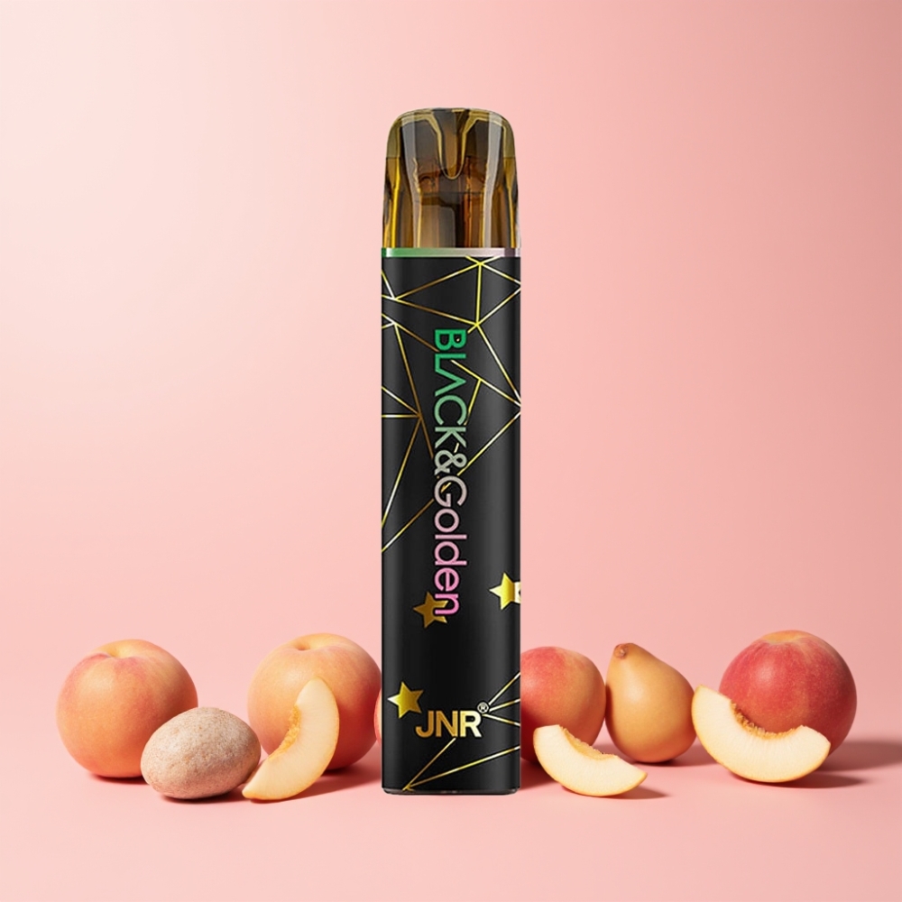 JNR Black&Golden 800 Puffs 550mAh 2ml TPD Sverige Grossist Frukt Persika
