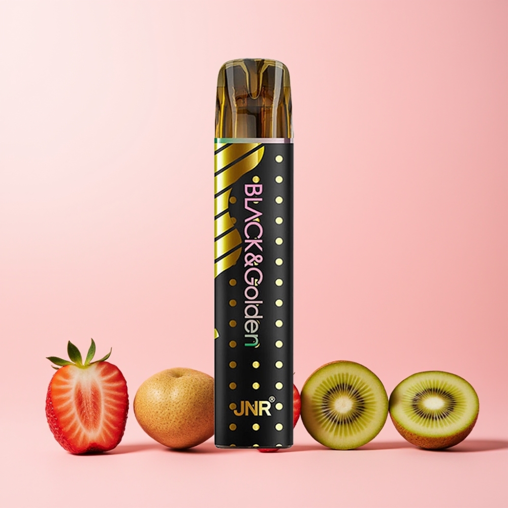 JNR Black&Golden 800 Puffs 550mAh 2ml TPD Sverige Grossist Jordgubb Kiwi