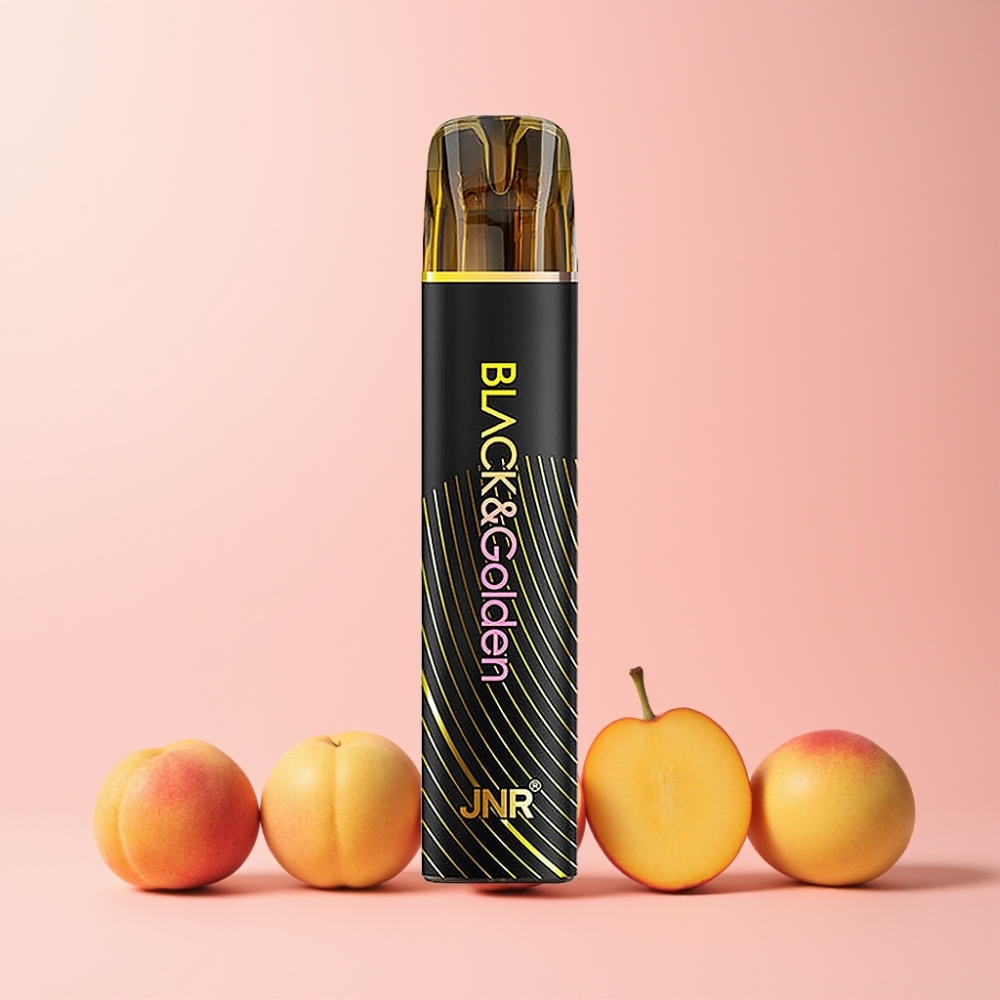 JNR Black&Golden 800 Puffs 550mAh 2ml TPD Sverige Grossist Persika Mango