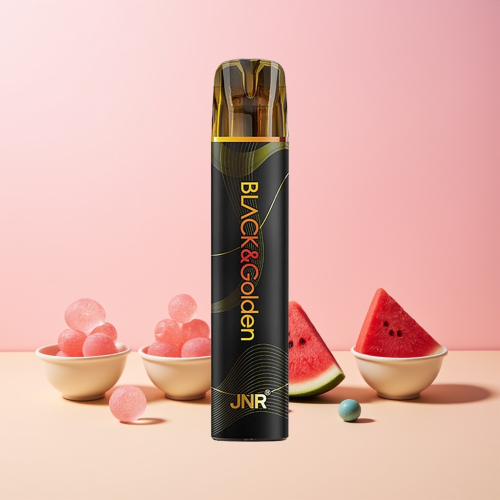 JNR Black&Golden 800 Puffs 550mAh 2ml TPD Sverige Grossist Vattenmelon Tuggummi