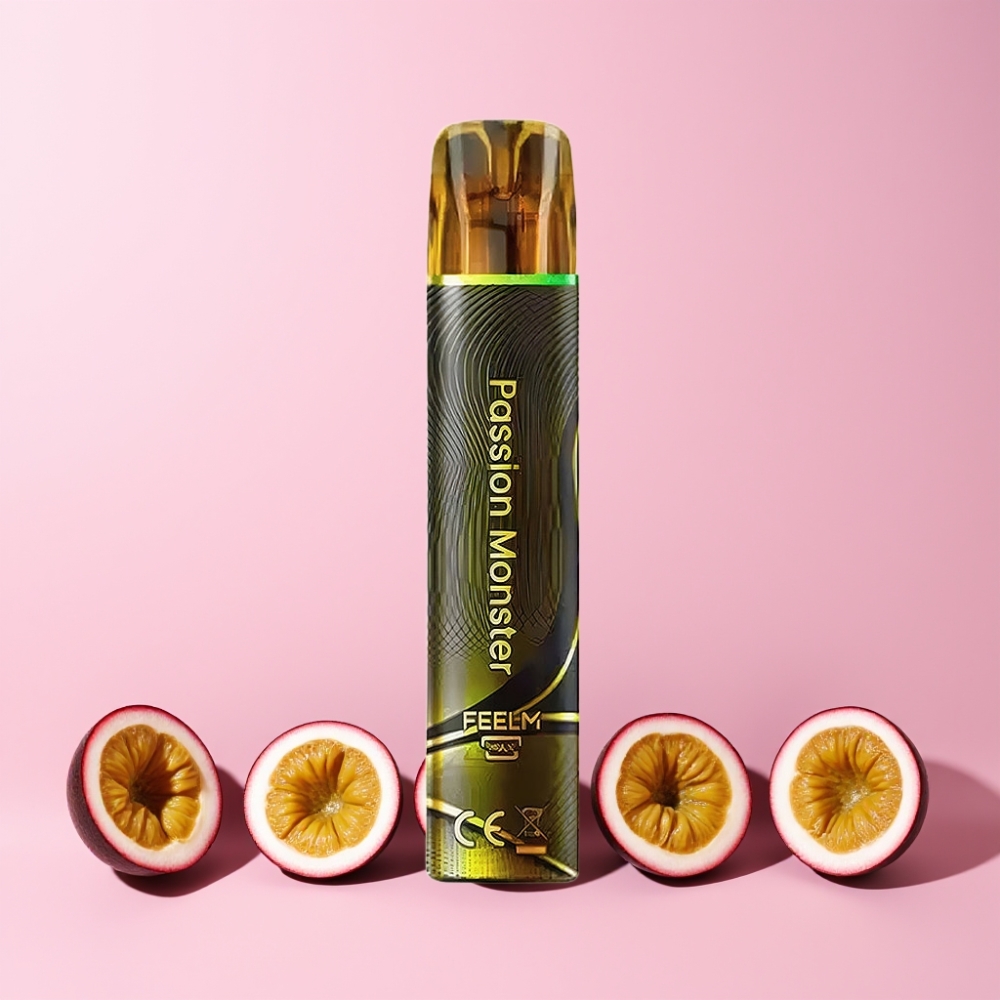 JNR Black&Golden 800 Puffs Passion Monster 550mAh 2ml 2% Nikotin Svart&Guld Sverige Grossist