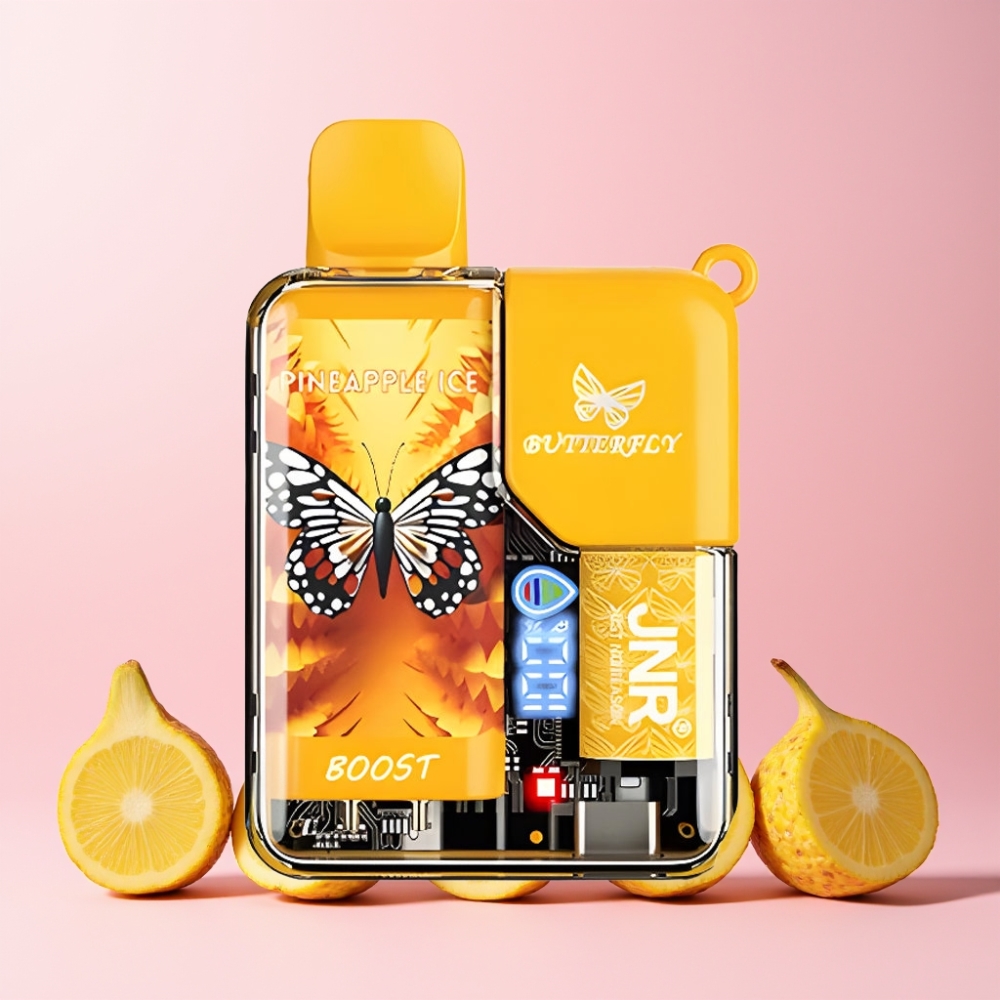 JNR Butterfly 8500 Puffs 1200mAh 15ml Digital Display Sverige Grossist Ananas Is