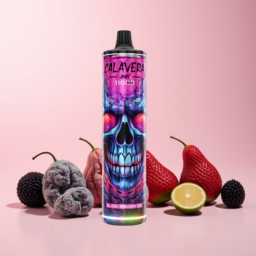 JNR Calavera 11000 Puffs Typ-C 850mAh 21ml 1.0ohm Sverige Grossist Svart Drake Is