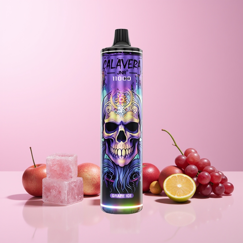 JNR Calavera 11000 Puffs Typ-C Laddning 850 mAh Batteri 21ml E-Liquid 1.0ohm Mesh Coil 0% 2% 5% Nikotin Vinternäs Sverige Grossist