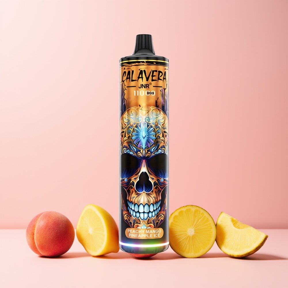 JNR Calavera 11000 Puffs Type-C 850mAh 21ml 1.0ohm Mesh Sverige Grossist Persika Mango Ananas Is