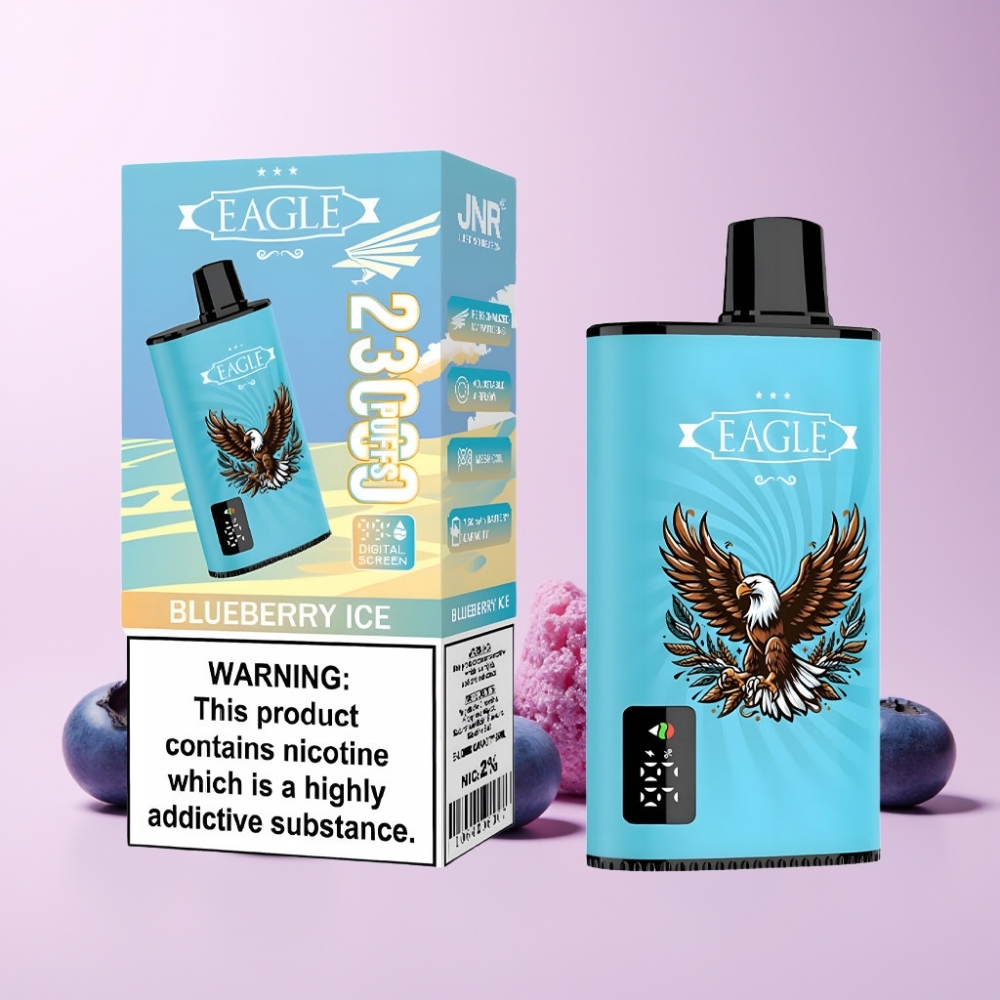 JNR EAGLE Smart 23000 Puff Digital Skärm Luftflödesinställning Blåbär Is Sverige Grossist