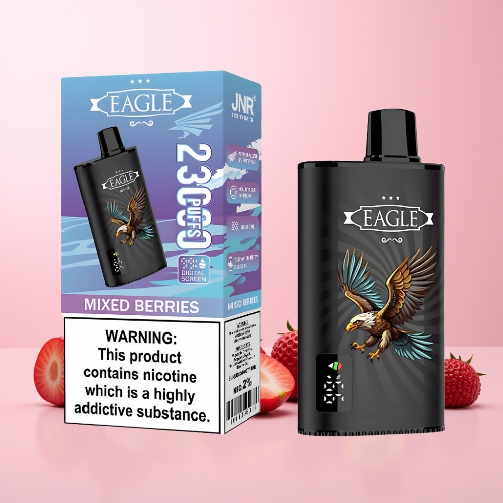 JNR EAGLE Smart 23000 Puffs Digital Skärm Justerbar Luftflöde 25ml Sverige Grossist Blandade Bär
