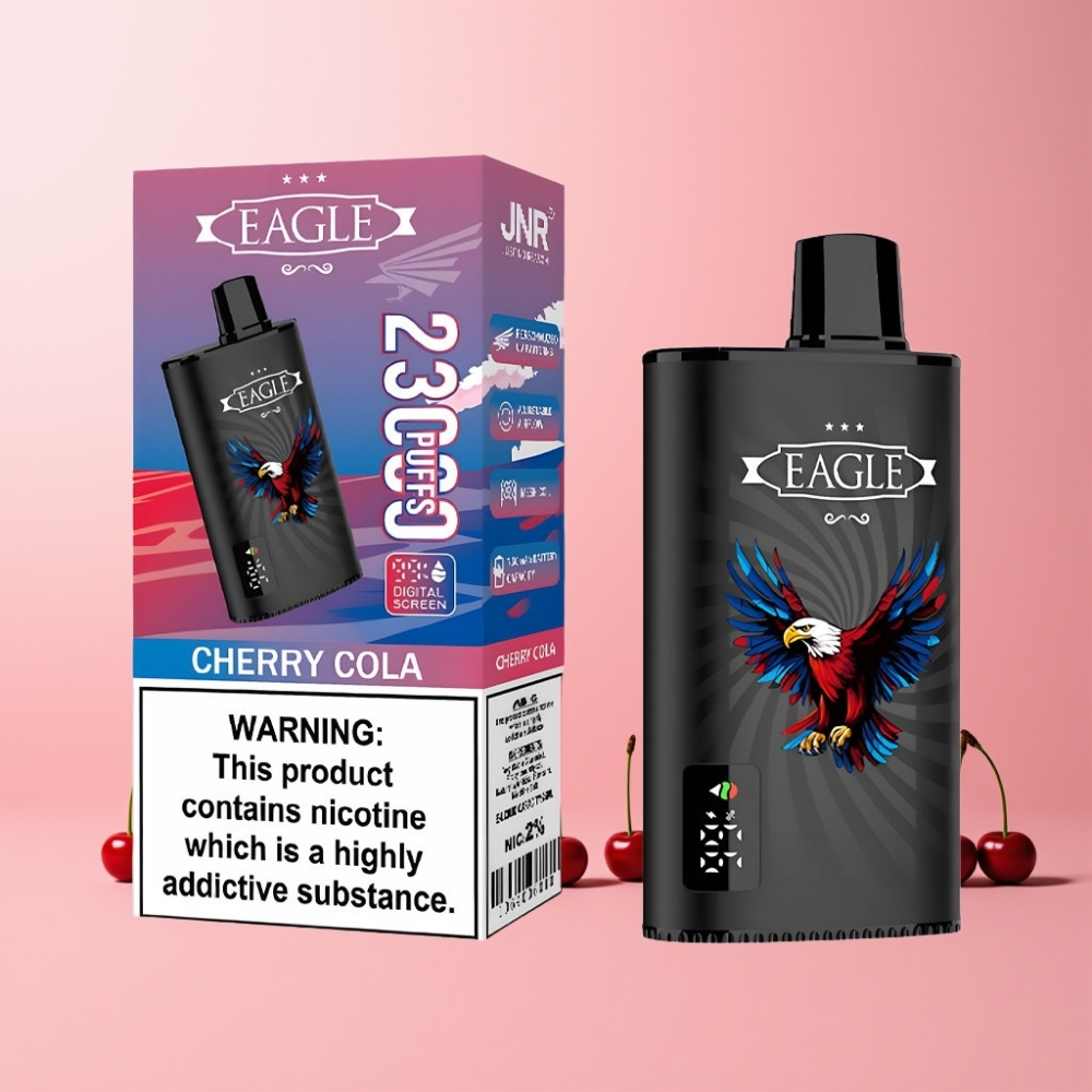 JNR EAGLE Smart 23000 Puffs Digital Skärm Justerbar Luftflöde 25ml e-Vätska 2% Nikotin Kerskola Sverige Grossist