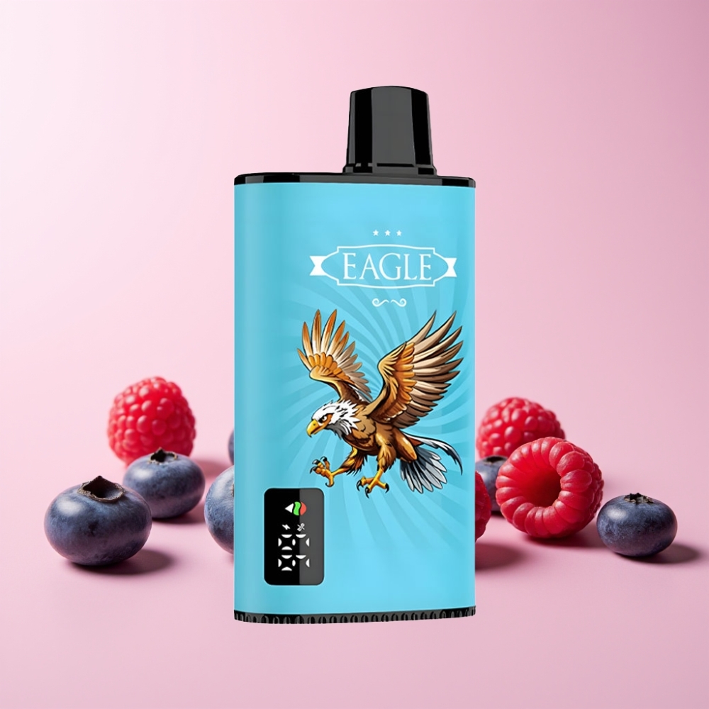 JNR EAGLE Smart 23000 Puffs Digital Skärm Justerbar Luftflöde 750mAh Blåbär Sur Hallon Sverige Grossist